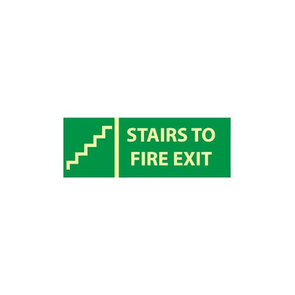 Glow Sign Rigid Plastic - Stairs To Exit